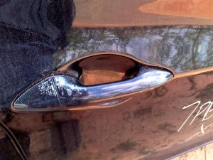 2013-2014 Hyundai Elantra Coupe Black Exterior Door Handle - Front, Right (Passenger) (Used OEM)