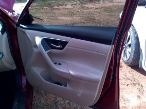 2013-2018 Nissan Altima Tan Door Interior Trim Panel - Front, Right (Passenger) (Used OEM)