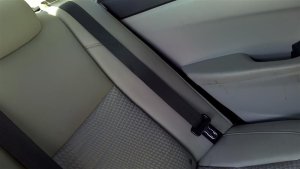 2012-2017 Toyota Camry Black Center Seat Belt Assembly - Rear, Left (Driver) (Used OEM)