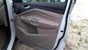 2013-2018 Ford C-Max Tan Door Interior Trim Panel with Power Windows and Locks - Front, Right (Passenger) (Used OEM)