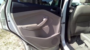 2013-2019 Ford Escape Tan Door Interior Trim Panel with Power Windows and Locks - Rear (Used OEM)