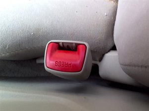 2007-2011 Toyota Camry Gray Seat Belt Buckle - Front, Right (Passenger) (Used OEM)
