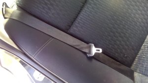 2013-2018 Nissan Altima Black Center Seat Belt Assembly - Rear, Left (Driver) (Used OEM)