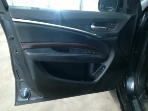 2014-2016 Acura MDX Black Door Interior Trim Panel with Power Windows and Locks - Front, Left (Driver) (Used OEM)