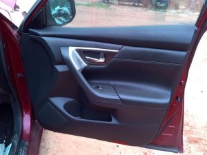 2013-2018 Nissan Altima Black Door Interior Trim Panel with Power Windows and Locks - Front, Right (Passenger) (Used OEM)