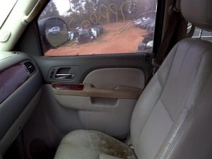 2007-2014 GMC Sierra 2500 HD Gray Door Interior Trim Panel with Power Windows and Locks - Front, Right (Passenger) (Used OEM)