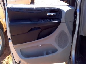 2011-2020 Dodge Grand Caravan Gray Door Interior Trim Panel with Power Windows and Locks - Front, Left (Driver) (Used OEM)