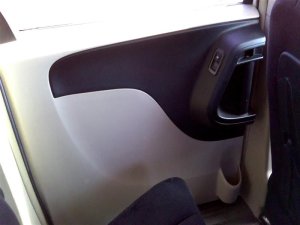 2011-2020 Dodge Grand Caravan Black Door Interior Trim Panel with Power Windows and Locks - Rear, Right (Passenger) (Used OEM)