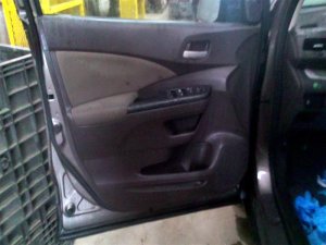2012-2016 Honda CR-V Tan Door Interior Trim Panel with Power Windows and Locks - Front, Left (Driver) (Used OEM)