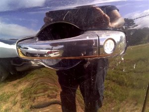 2007-2017 Jeep Compass Gray Exterior Door Handle - Front, Left (Driver) (Used OEM)