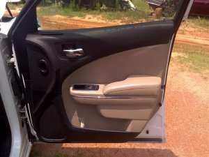 2011-2014 Chrysler 300 Tan Door Interior Trim Panel with Power Windows and Locks - Front, Right (Passenger) (Used OEM)