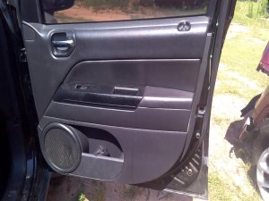 2011-2017 Jeep Compass Black Door Interior Trim Panel with Power Windows and Locks - Front, Right (Passenger) (Used OEM)