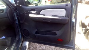 2007-2014 GMC Sierra 2500 HD Black Door Interior Trim Panel with Power Windows and Locks - Front, Right (Passenger) (Used OEM)