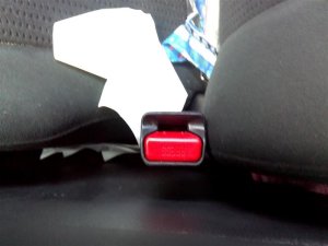 2013-2016 Nissan Altima Black Seat Belt Buckle - Front, Right (Passenger) (Used OEM)