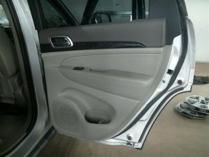 2011-2023 Dodge Durango Black Door Interior Trim Panel with Power Windows and Locks - Rear, Right (Passenger) (Used OEM)