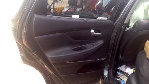 2019-2020 Hyundai Santa Fe Black Front Door Interior Trim Panel - Rear (Used OEM)