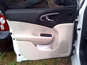 2015-2017 Chrysler 200 Beige Door Interior Trim Panel with Power Windows and Locks - Front, Left (Driver) (Used OEM)