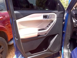 2020-2024 Ford Police Interceptor Utility Black Door Interior Trim Panel with Power Windows and Locks - Front, Left (Driver) (Used OEM)