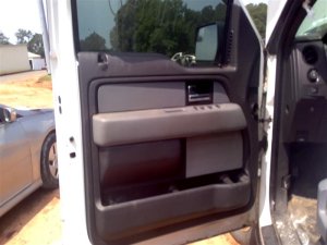 2009-2014 Ford F-150 Gray Door Interior Trim Panel - Front, Left (Driver) (Used OEM)