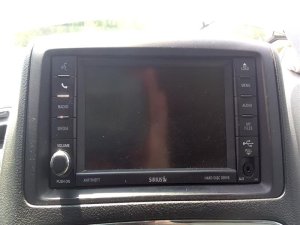 2011-2016 Chrysler Town &amp; Country Tan Instrument Panel Bezel with Air Vents (Used OEM)