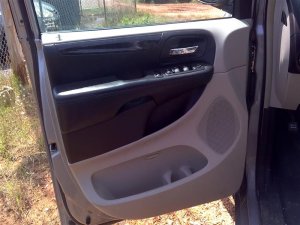 2011-2020 Dodge Grand Caravan Tan Door Interior Trim Panel with Power Windows and Locks - Front, Left (Driver) (Used OEM)