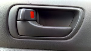 2004-2006 Lexus ES330 Gray Front Interior Door Handle - Left (Driver) (Used OEM)