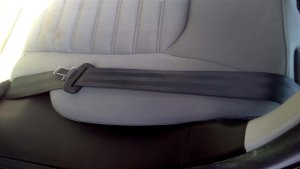 2013-2020 Ford Fusion Black Seat Belt Assembly - Rear, Right (Passenger) (Used OEM)