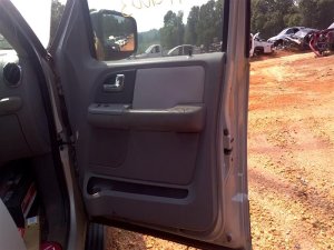 2003-2006 Lincoln Navigator Gray Door Interior Trim Panel - Front, Right (Passenger) (Used OEM)
