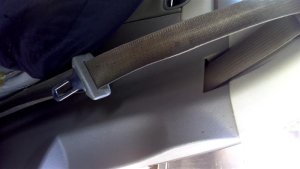2008-2009 Saturn Aura Gray Seat Belt Assembly - Front, Left (Driver) (Used OEM)