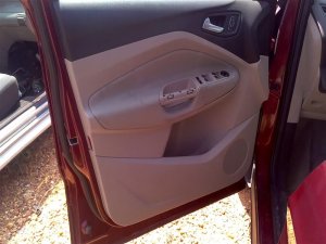 2013-2018 Ford C-Max Gray Door Interior Trim Panel with Power Windows and Locks - Front, Left (Driver) (Used OEM)