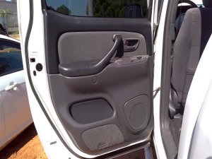 2001-2007 Toyota Sequoia Gray Door Interior Trim Panel - Rear, Right (Passenger) (Used OEM)