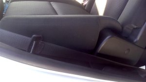 2007-2014 GMC Sierra 2500 HD Black Seat Belt Assembly - Rear, Left (Driver) (Used OEM)