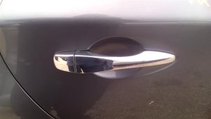 2013-2020 Nissan Pathfinder Chrome Exterior Door Handle Assembly - Rear, Right (Passenger) (Used OEM)