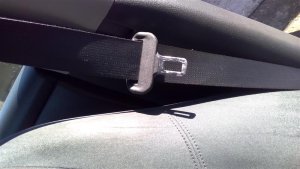 2013-2017 Nissan Altima Black Seat Belt Assembly - Front, Left (Driver) (Used OEM)