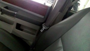 2008-2010 Dodge Grand Caravan Gray Seat Belt Assembly - Front, Right (Passenger) (Used OEM)