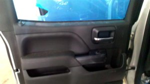 2015-2019 GMC Sierra 2500 HD Black Door Interior Trim Panel - Rear, Left (Driver) (Used OEM)