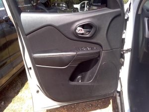 2014-2018 Jeep Cherokee Black Door Interior Trim Panel with Power Windows and Locks - Front, Left (Driver) (Used OEM)