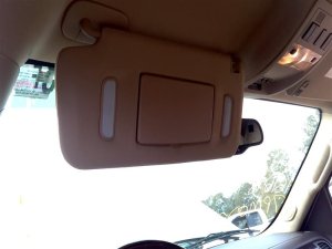 2007-2010 GMC Sierra Tan Sun Visor with Illuminated Vanity Mirror - Left (Driver) (Used OEM)
