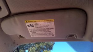 2013-2014 Ford Fusion Gray Sun Visor - Left (Driver) (Used OEM)