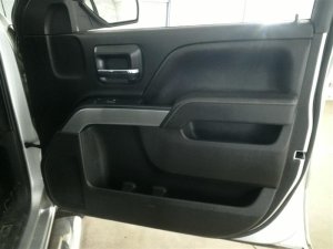 2015-2019 GMC Sierra 2500 HD Black Door Interior Trim Panel with Power Windows and Locks - Front, Right (Passenger) (Used OEM)