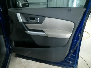 2011-2014 Ford Edge Gray Door Interior Trim Panel - Front, Right (Passenger) (Used OEM)