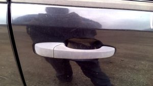 2008-2009 Dodge Grand Caravan Black Front Exterior Door Handle Assembly (Used OEM)