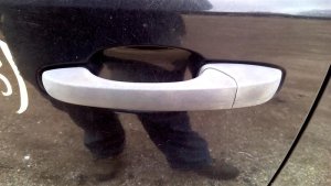 2008-2020 Dodge Grand Caravan Blue Exterior Door Handle Assembly - Rear, Right (Passenger) (Used OEM)