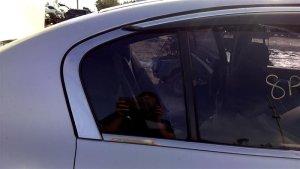 2015 INFINITI Q40 Door Glass with Chrome Trim - Rear, Right (Passenger) (Used OEM)