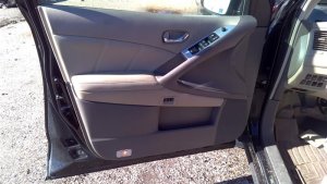 2009-2014 Nissan Murano Tan Door Interior Trim Panel with Power Windows and Locks - Front, Left (Driver) (Used OEM)