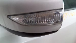 2013-2018 Nissan Altima White Power Door/Side View Mirror with Signal Lamp - Left (Driver) (Used OEM)