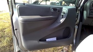 2004-2007 Dodge Caravan Gray Door Interior Trim Panel with Power Windows and Power Locks - Front, Left (Driver) (Used OEM)