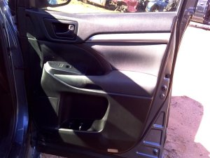 2017-2019 Toyota Highlander Black Door Interior Trim Panel - Front, Right (Passenger) (Used OEM)