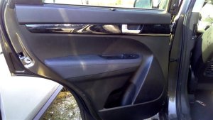 2014-2015 Kia Sorento Brown Door Interior Trim Panel with Power Windows and Locks - Rear, Left (Driver) (Used OEM)