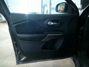 2019-2022 Jeep Cherokee Black Door Interior Trim Panel with Power Windows and Locks - Front, Left (Driver) (Used OEM)
